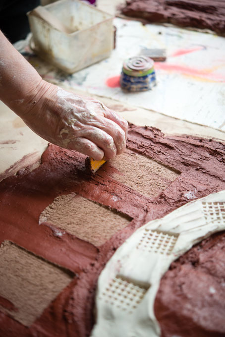 Sandy Brown in her studio 2016